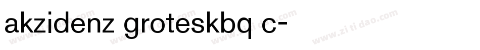 akzidenz groteskbq c字体转换